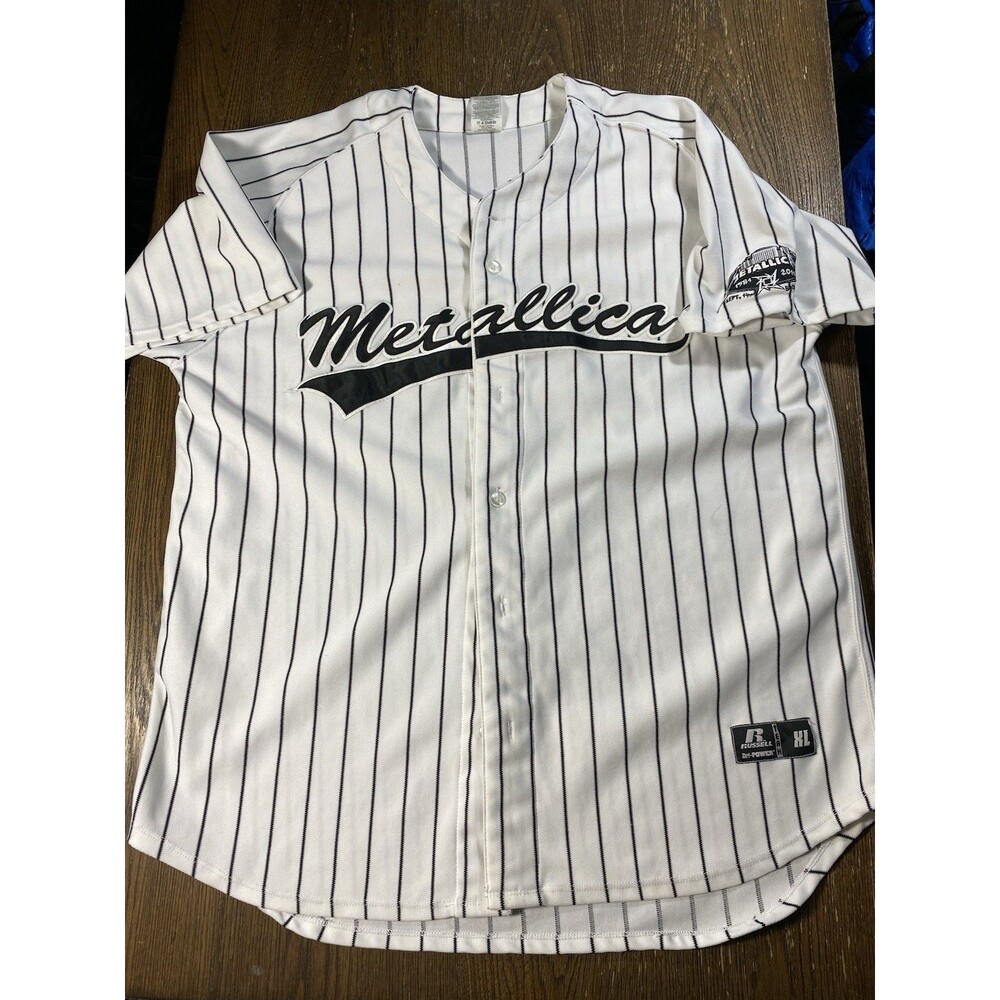 Rare Metallica Big 4 Yankee Stadium Baseball Jersey XL Russell 2011 Concert Show
